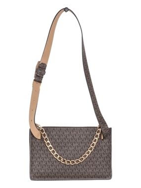 MICHAEL MICHAEL KORS envelope style faux leather belt bag in brown